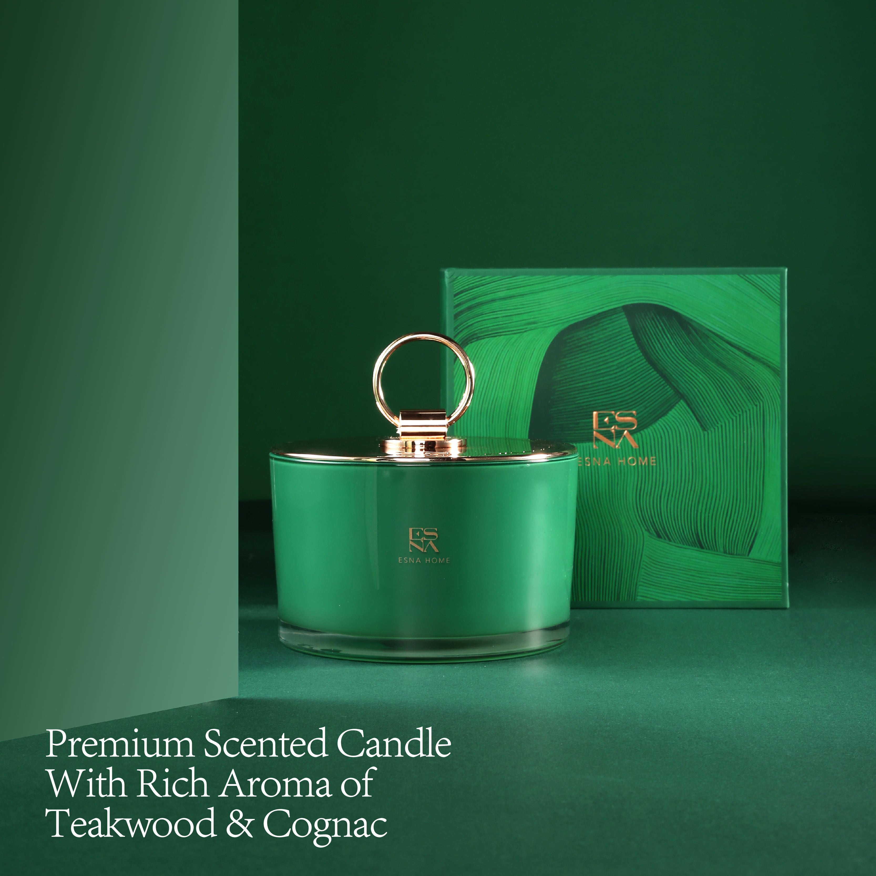 3-Wick Chestnut & Sandalwood Scented Candle | Brillo Collection