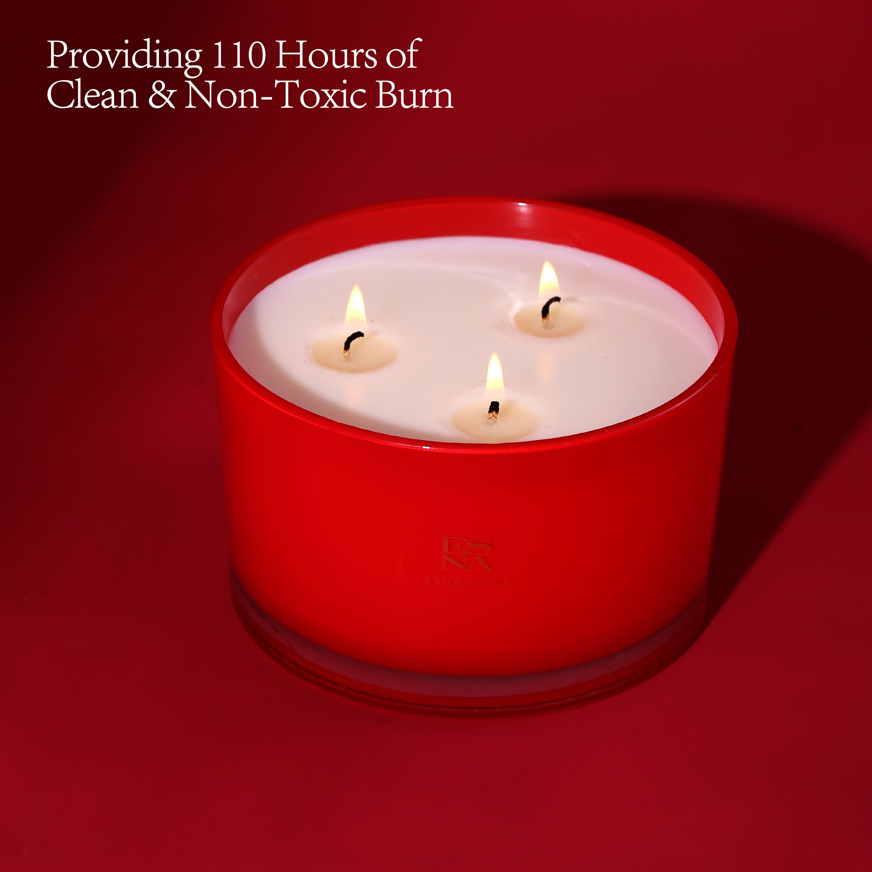3-Wick Champagne & whipped Cream Scented Candle | Brillo Collection