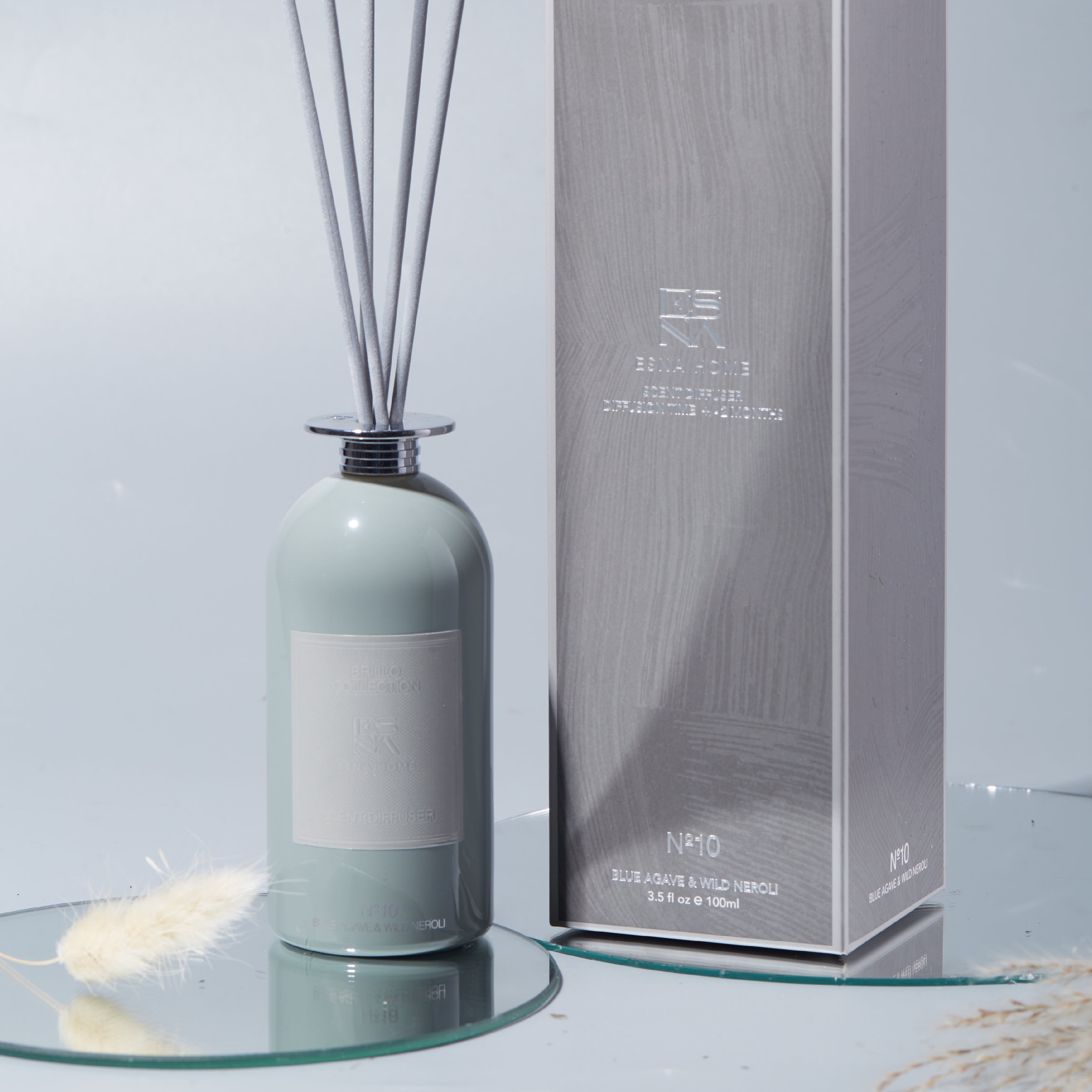 Premium Reed Diffuser Set Blue Agave & Wild Neroli | 3.5 Fl Oz 100ml Scented Oil Reed Diffuser