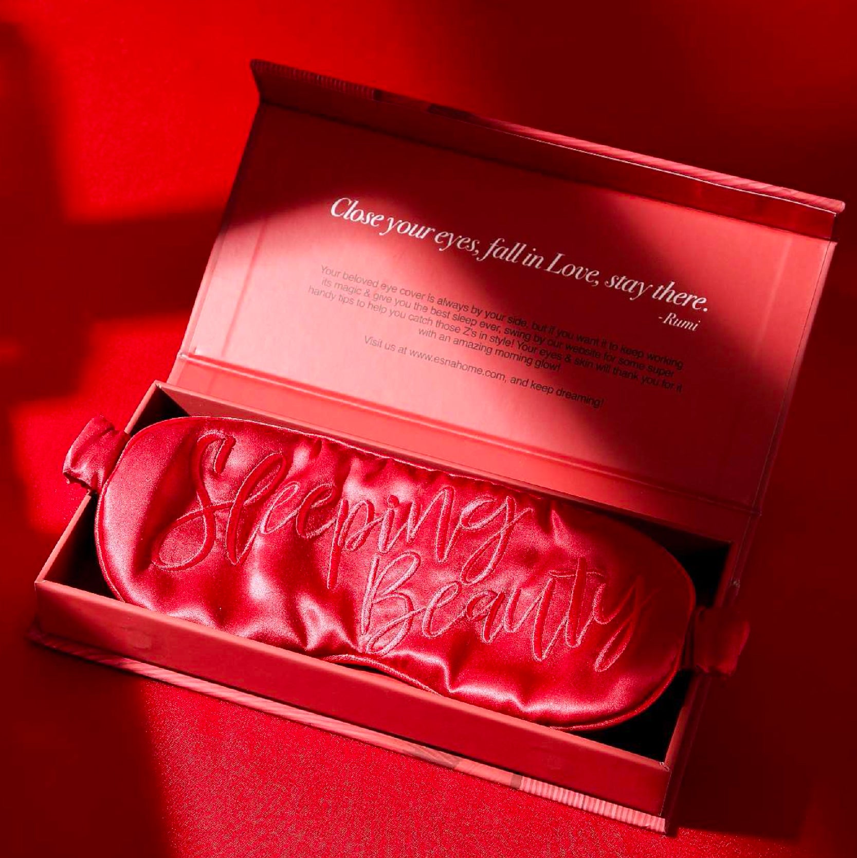 Sleeping Beauty Red 22-Momme Mulberry Silk | Eye Mask