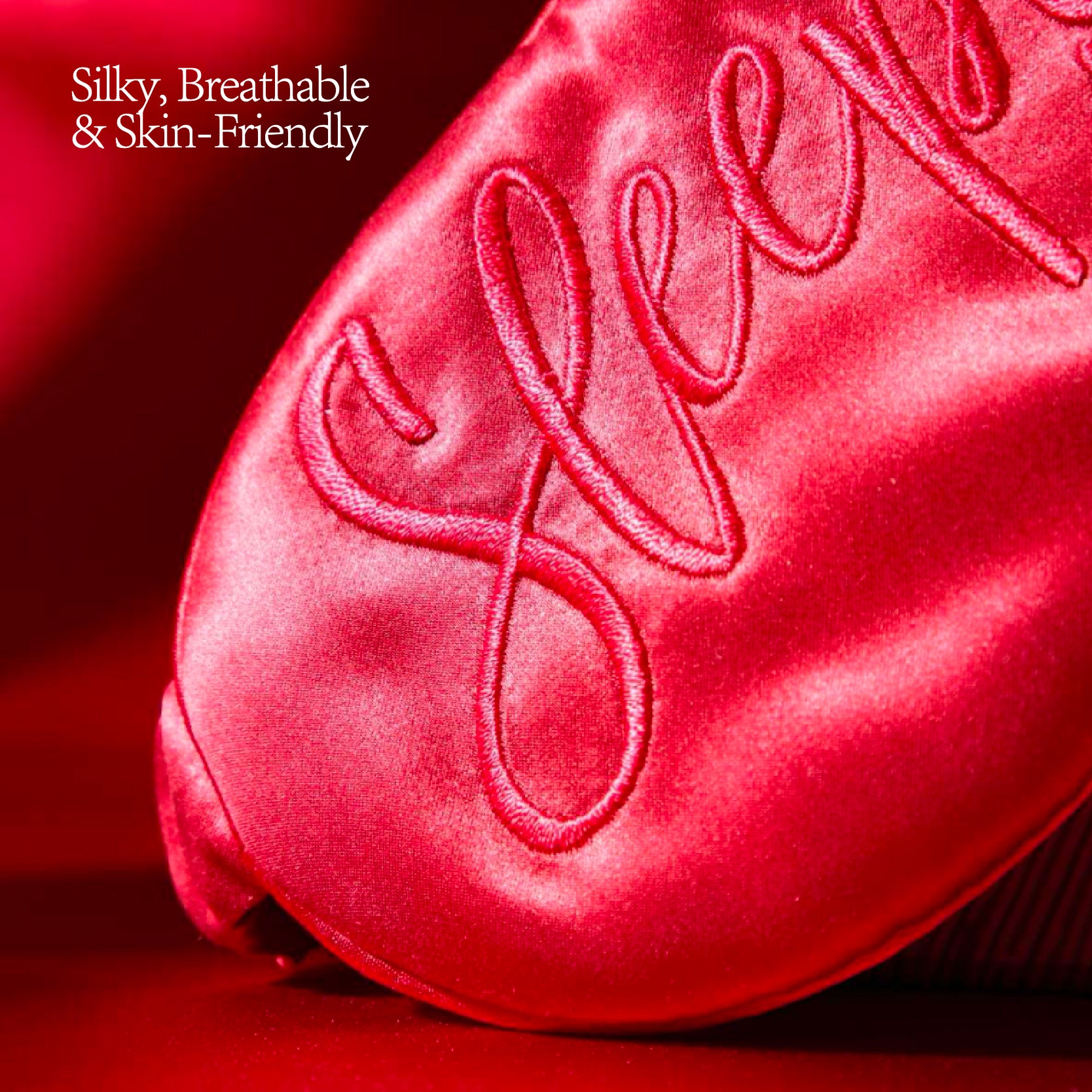 Sleeping Beauty Red 22-Momme Mulberry Silk | Eye Mask