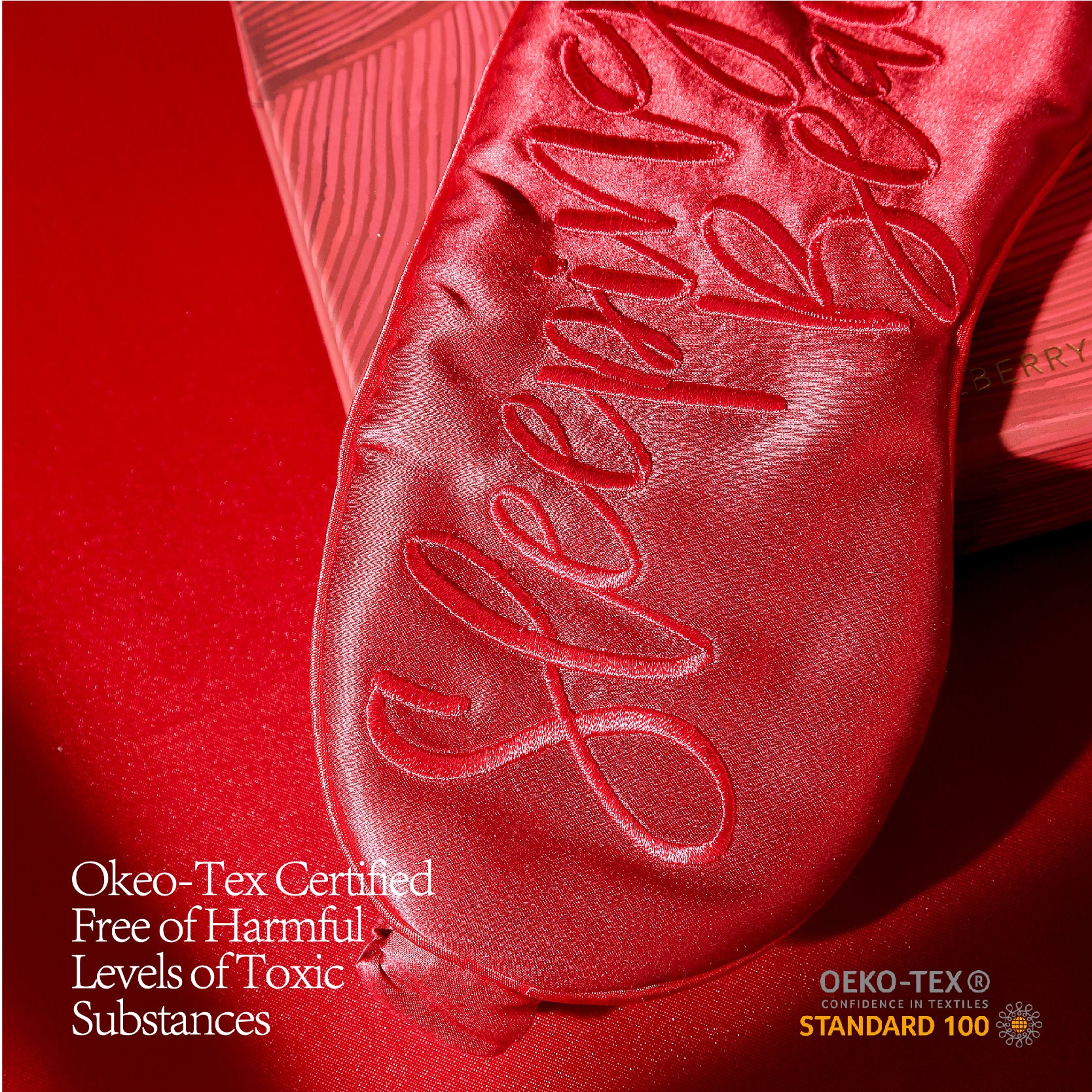 Sleeping Beauty Red 22-Momme Mulberry Silk | Eye Mask