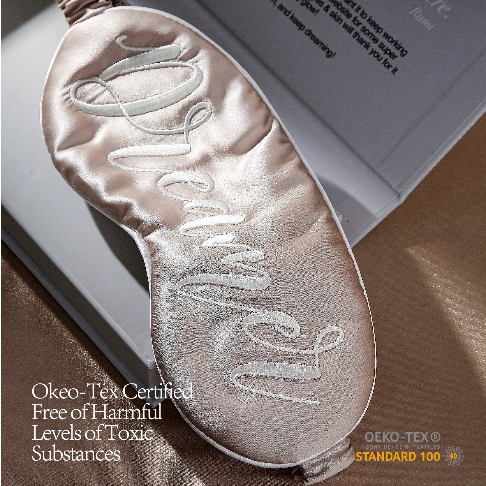 Dreamer White 22-Momme Mulberry Silk | Eye Mask