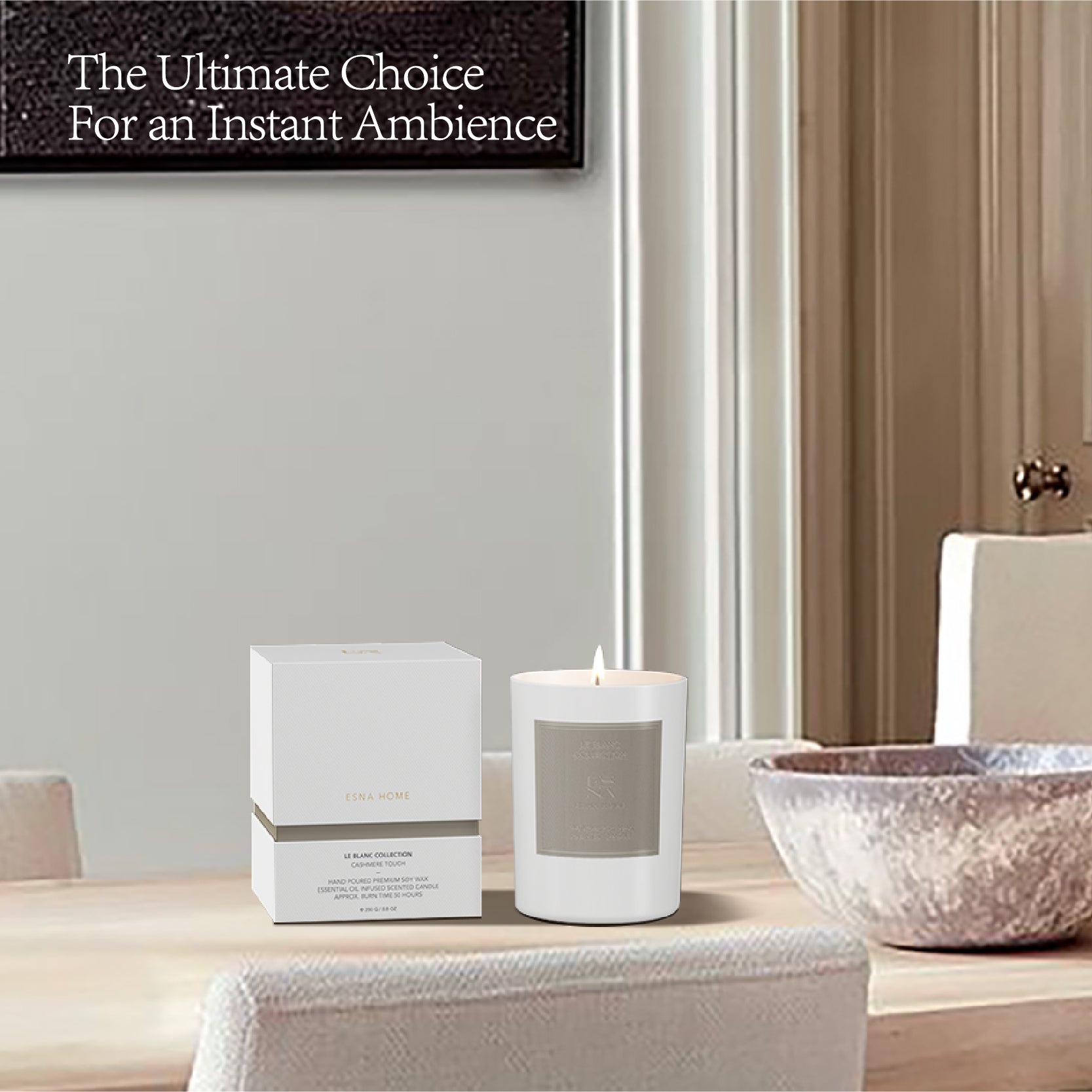 Cashmere Touch Scented Candle | Le Blanc Collection