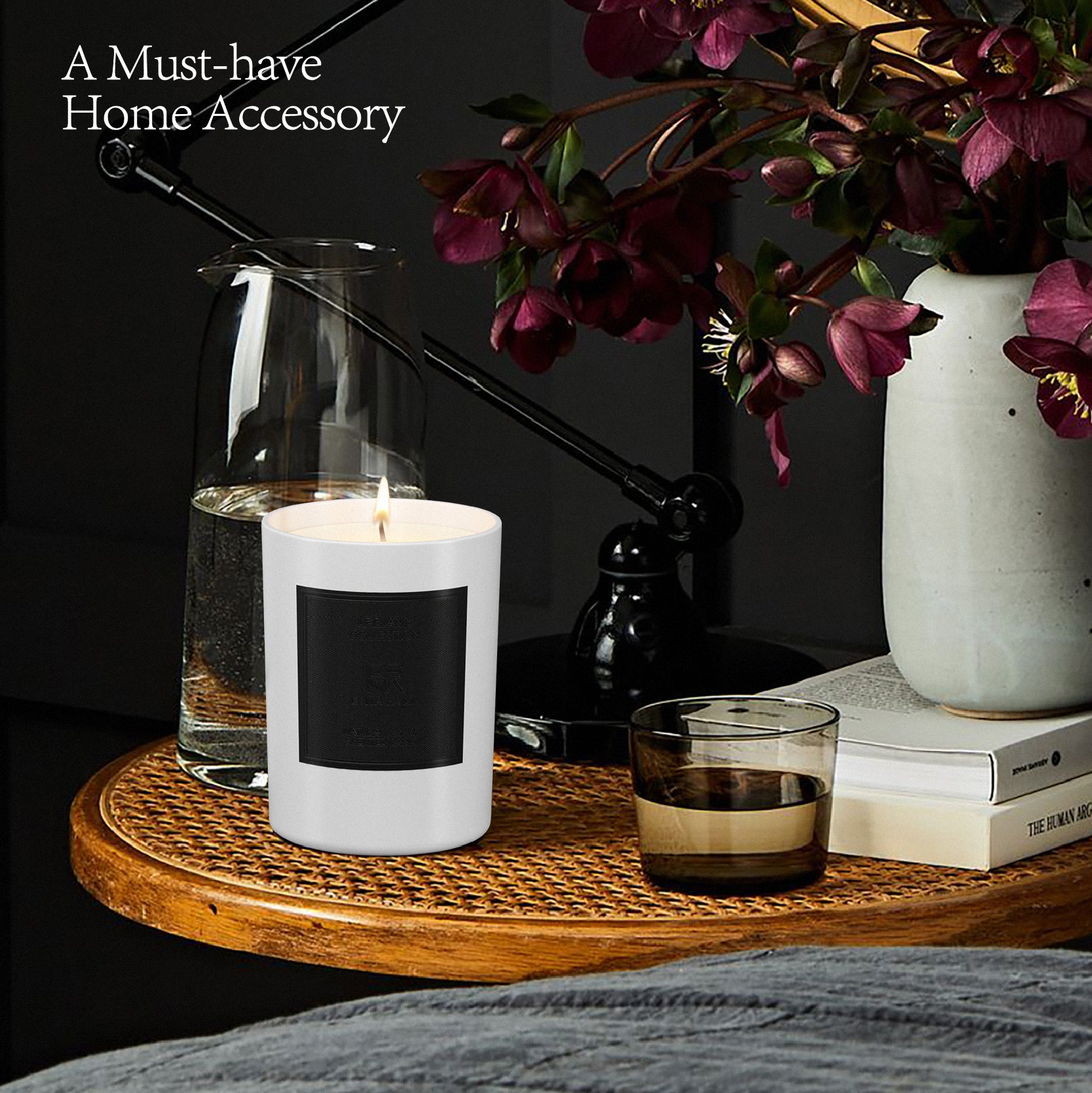 Aromatic Leather & Tobacco Leaf Scented Candle | Le Blanc Collection