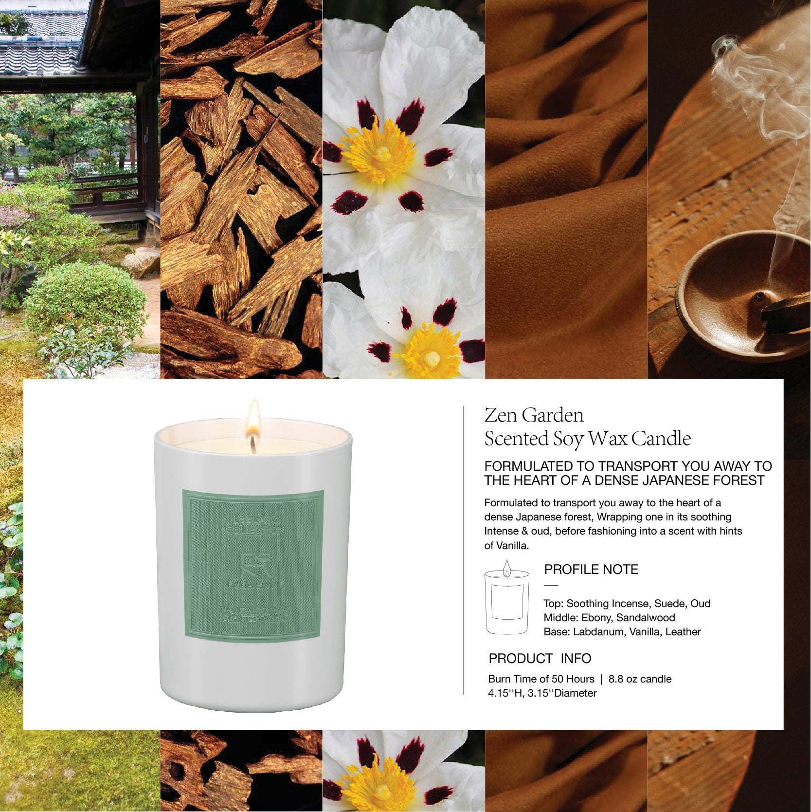 Zen Garden Scented Candle | Le Blanc Collection