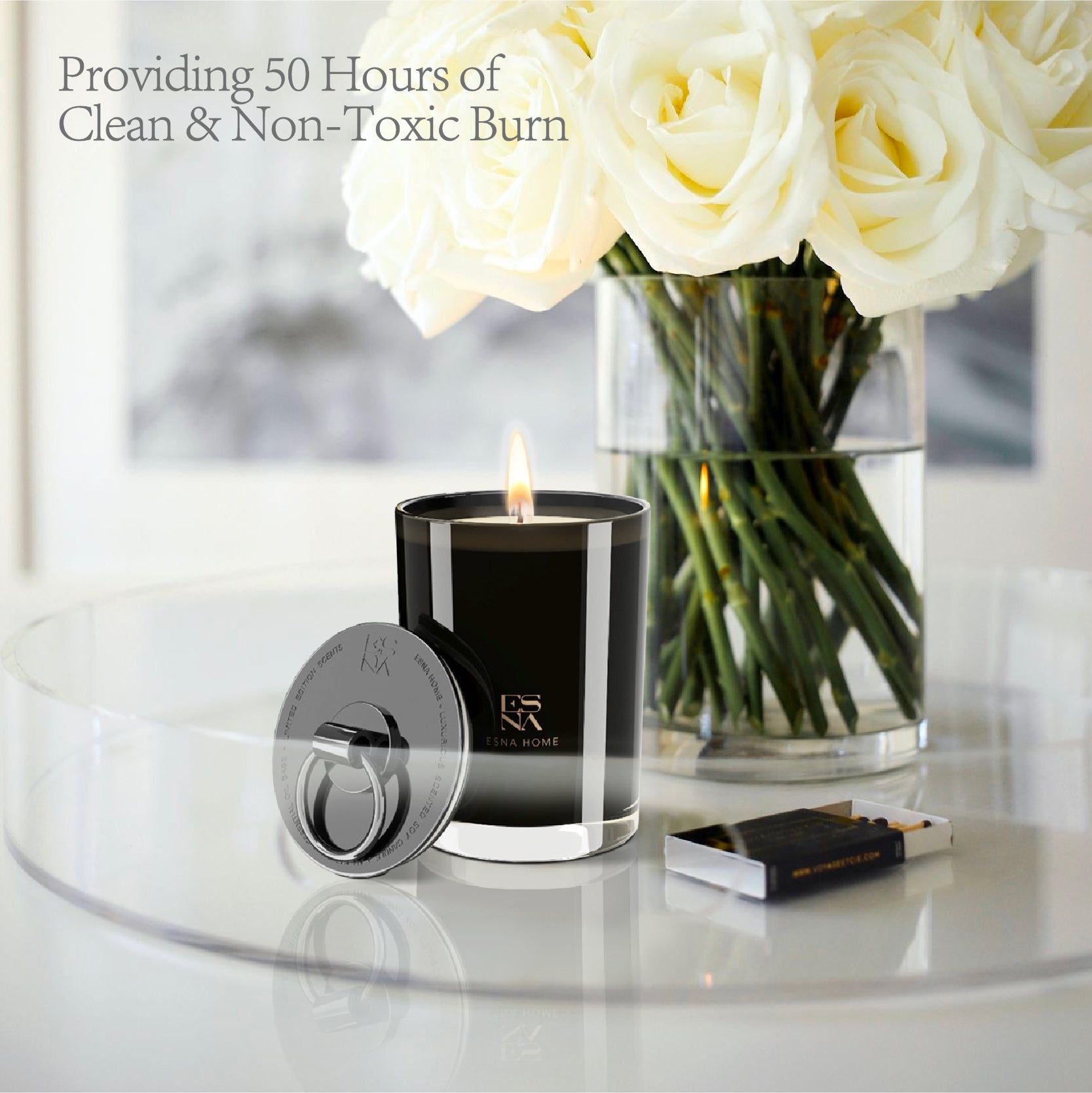 Aromatic Leather & Tobacco Leaf Scented Candle | Brillo Collection
