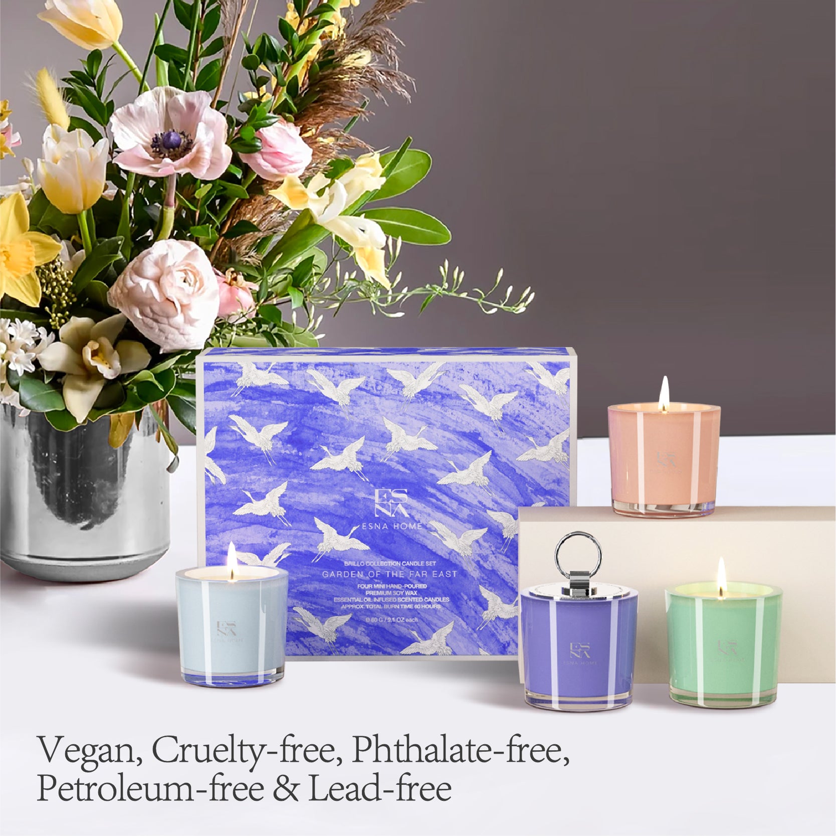 Signature 4 Scented Votive Candles - Garden of the Far East