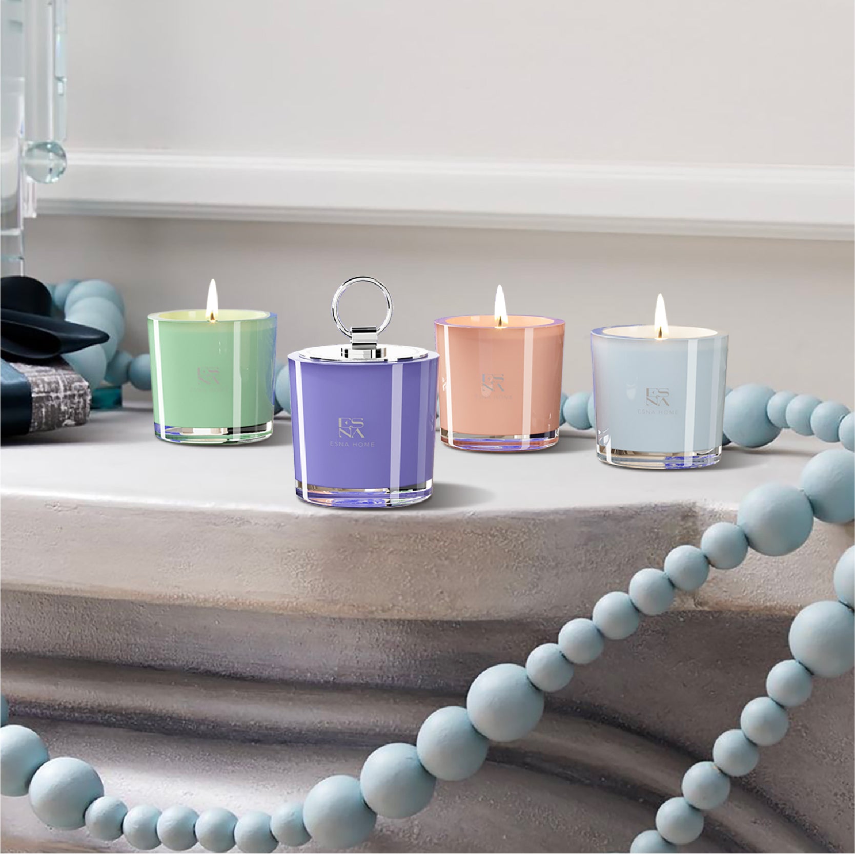 Signature 4 Scented Votive Candles - Garden of the Far East