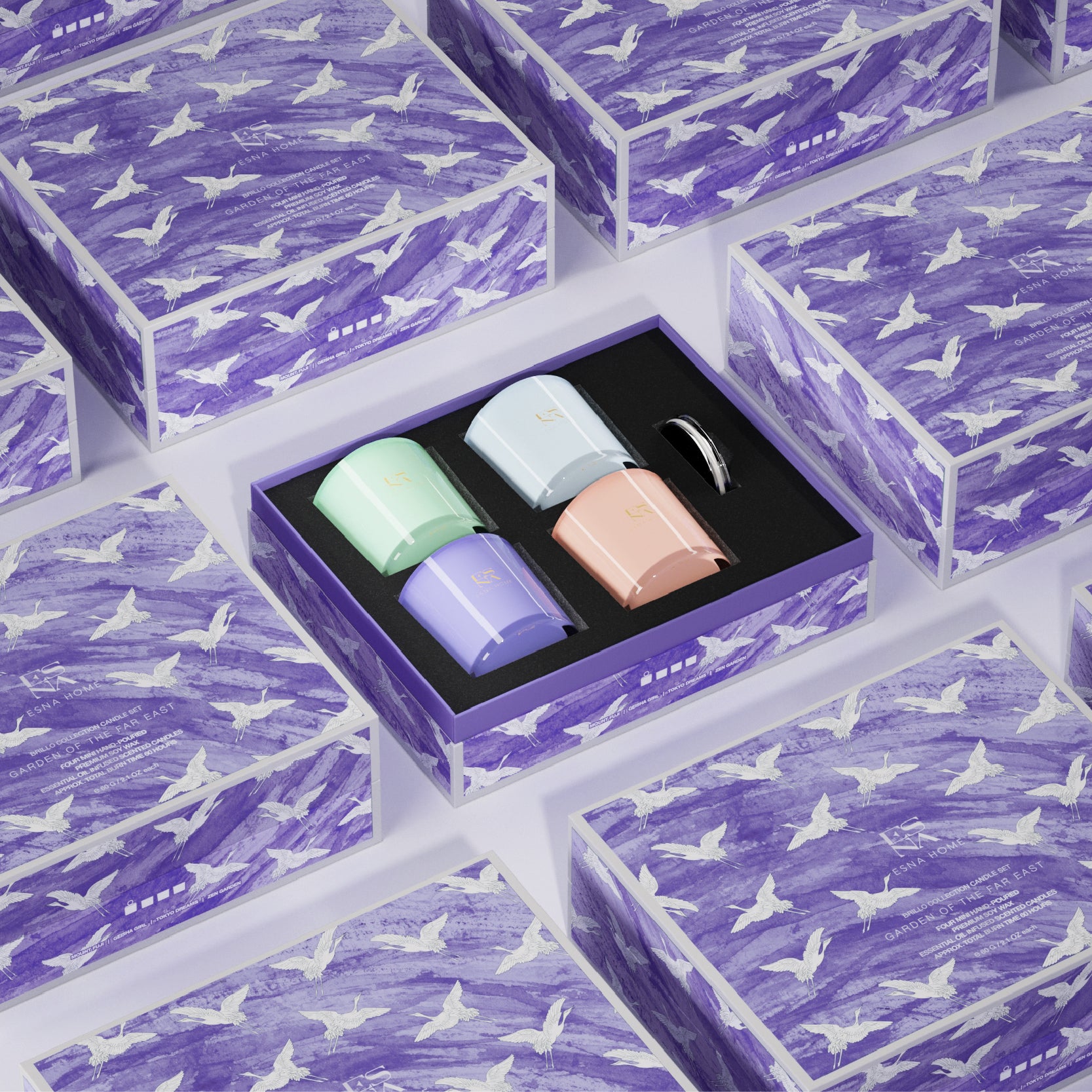 Signature 4 Scented Votive Candles - Garden of the Far East