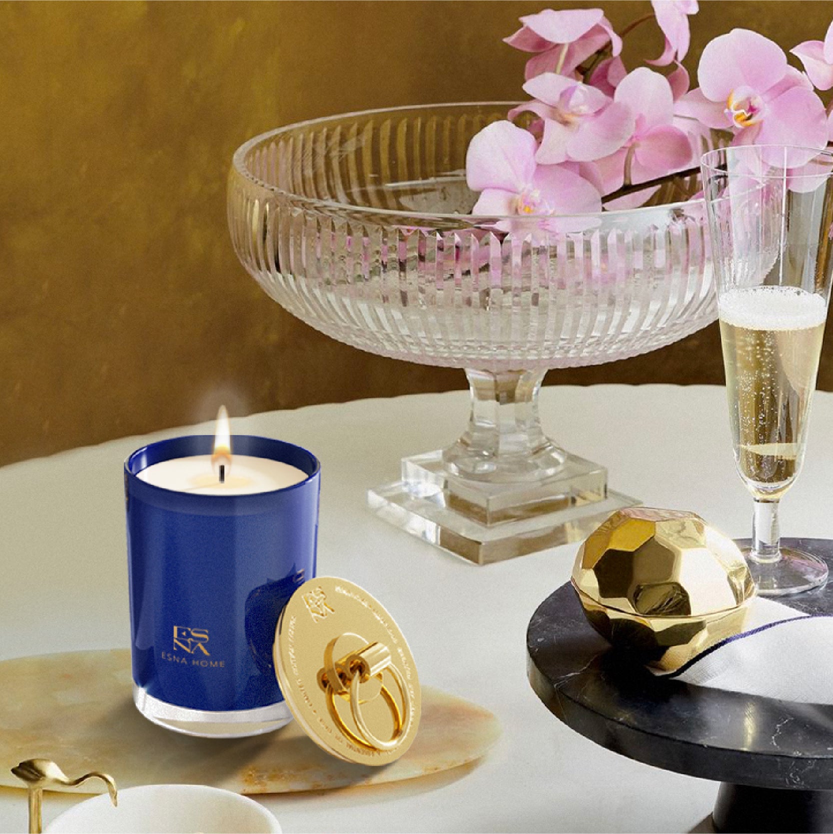 Teakwood & Cognac Scented Candle | Brillo Collection