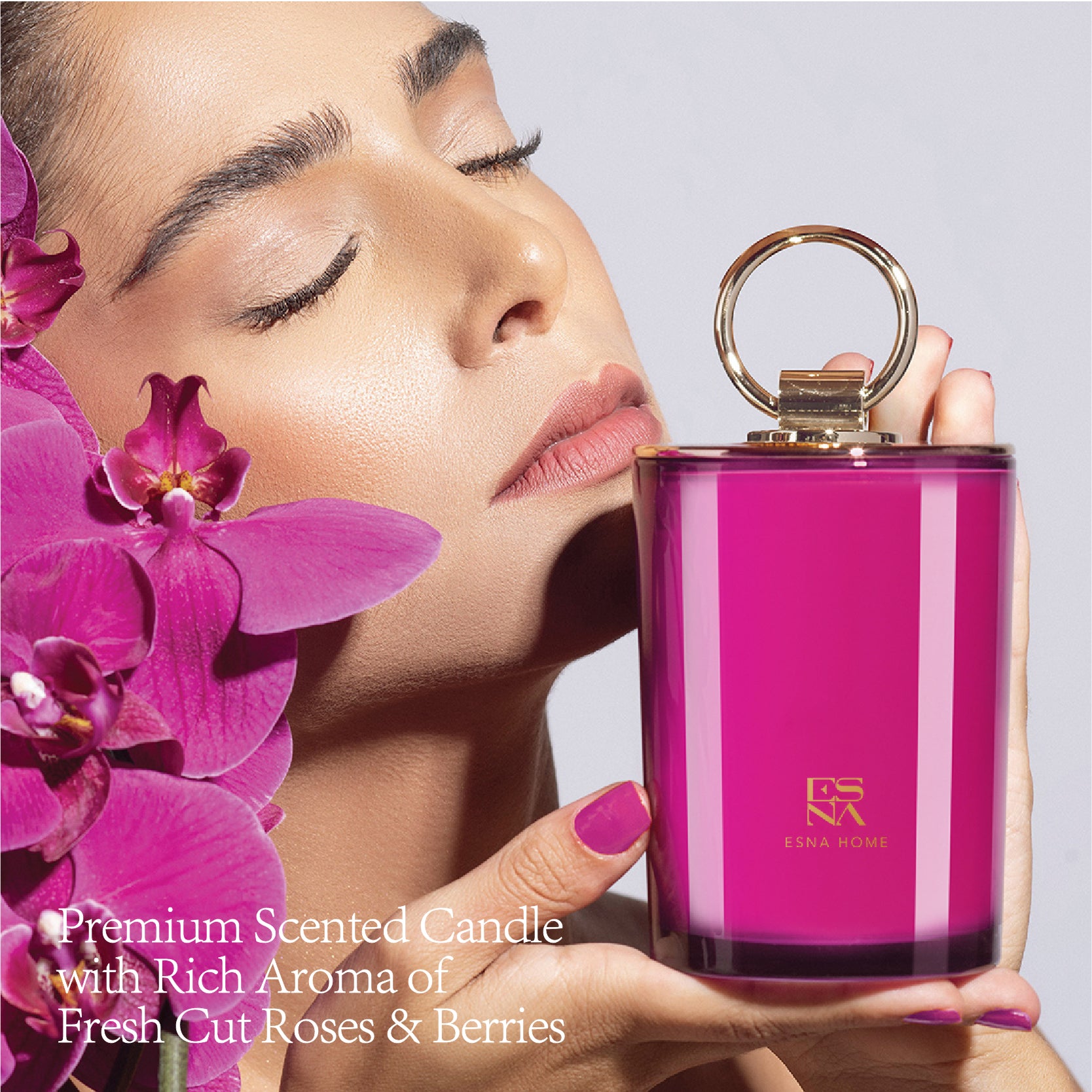 Fresh Cut Roses & Berries Scented Candle | Brillo Collection