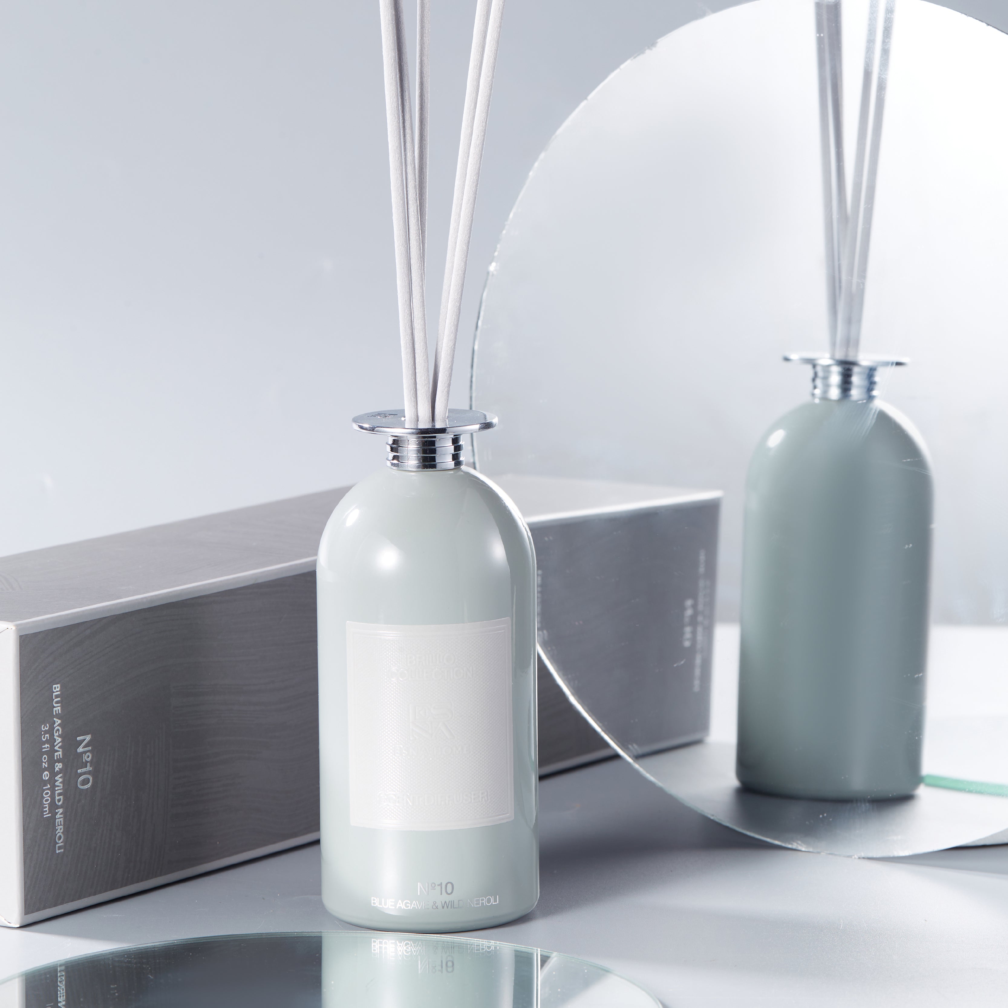 Premium Reed Diffuser Set Blue Agave & Wild Neroli | 3.5 Fl Oz 100ml Scented Oil Reed Diffuser