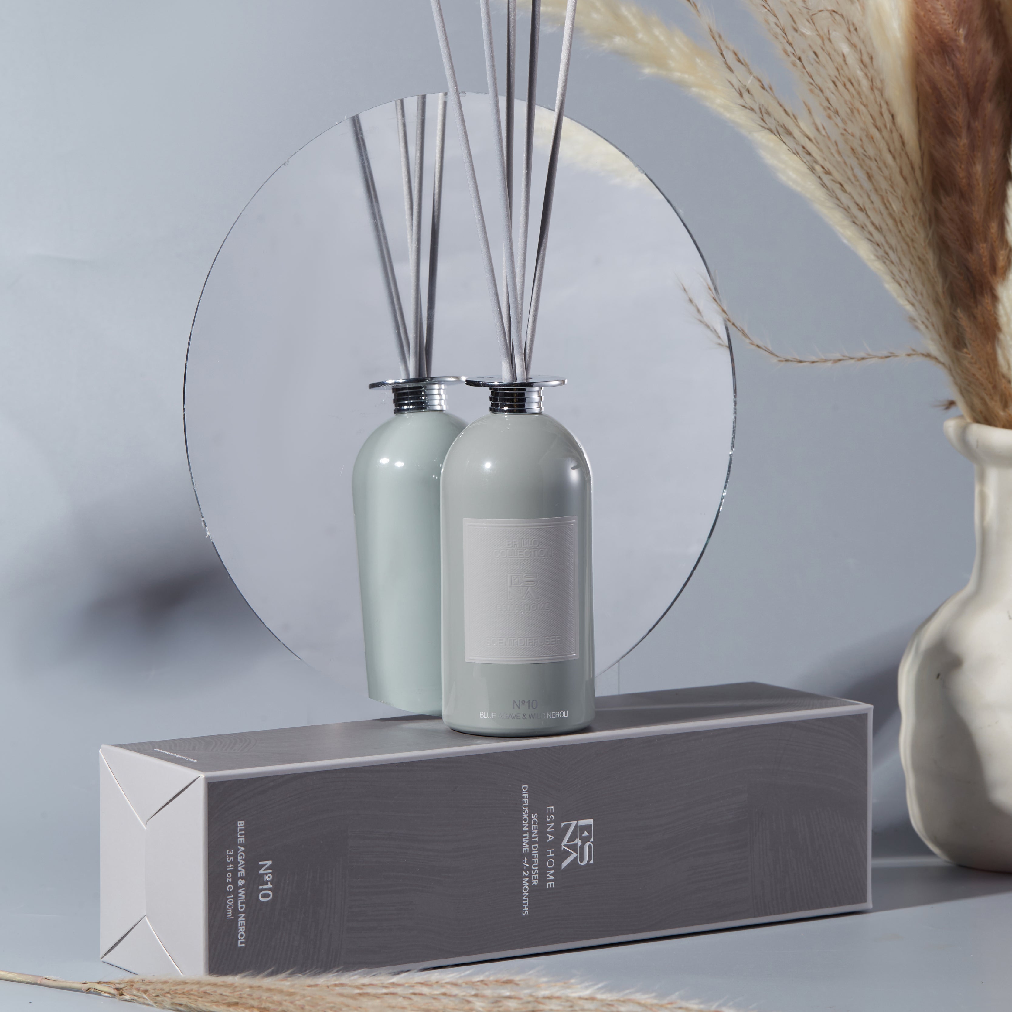 Premium Reed Diffuser Set Blue Agave & Wild Neroli | 3.5 Fl Oz 100ml Scented Oil Reed Diffuser