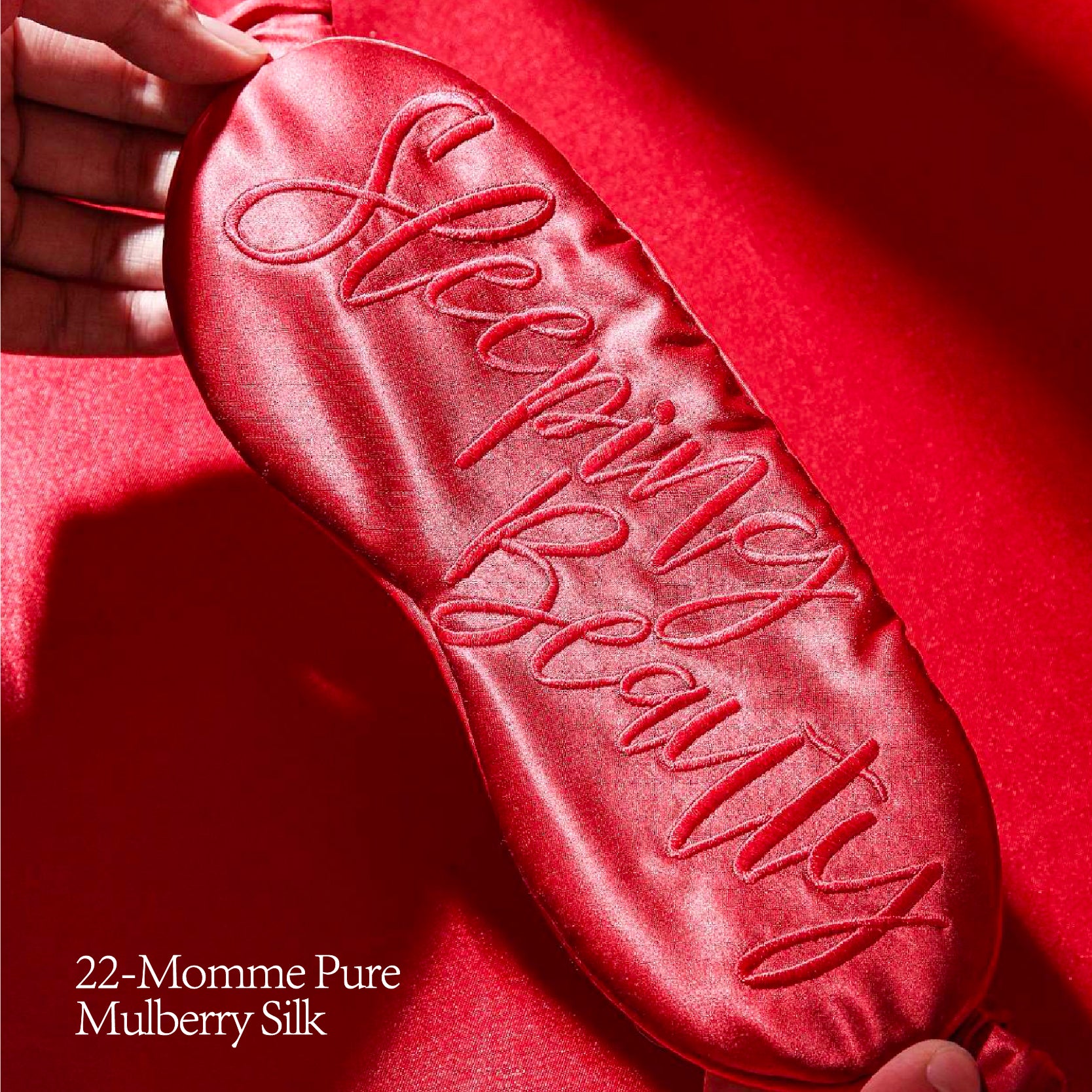 Sleeping Beauty Red 22-Momme Mulberry Silk | Eye Mask