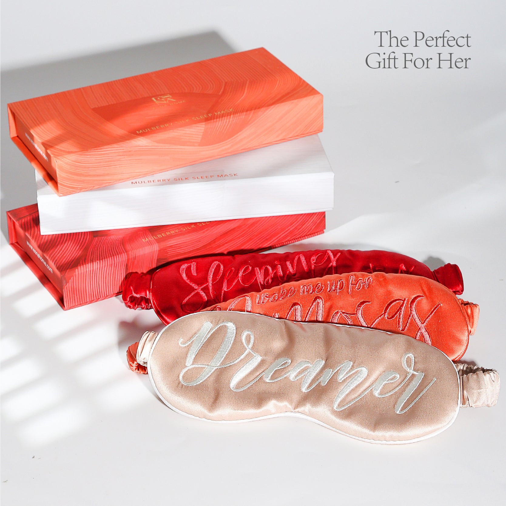 Sleeping Beauty Red 22-Momme Mulberry Silk | Eye Mask