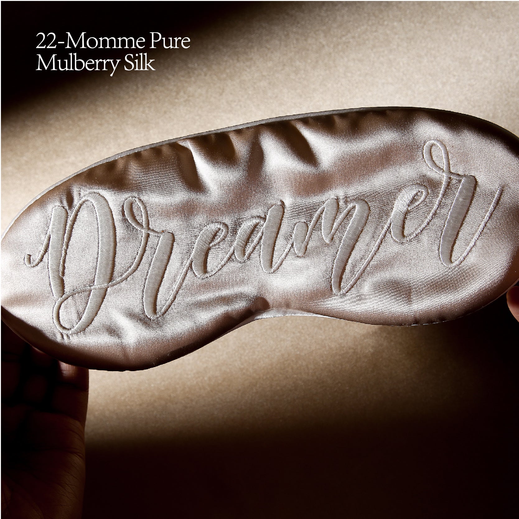 Dreamer White 22-Momme Mulberry Silk | Eye Mask
