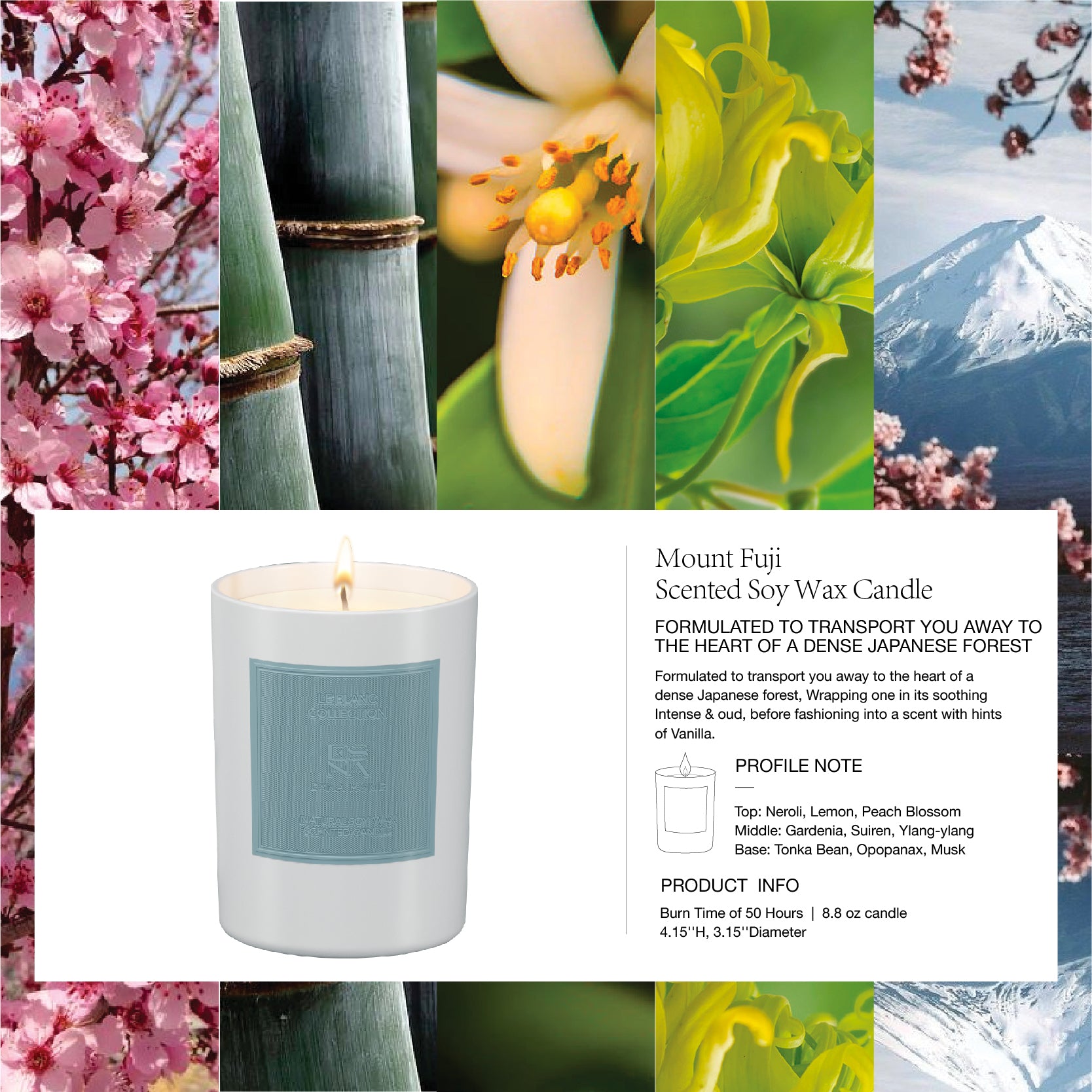 Mount Fuji Scented Candle  |  Le Blanc Collection