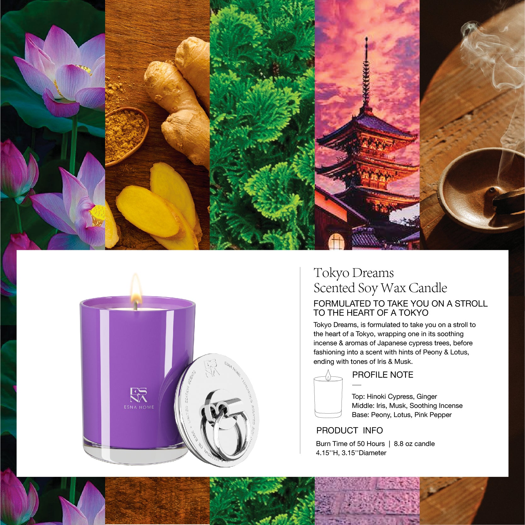 Tokyo Dreams Scented Candle  |  Brillo Collection