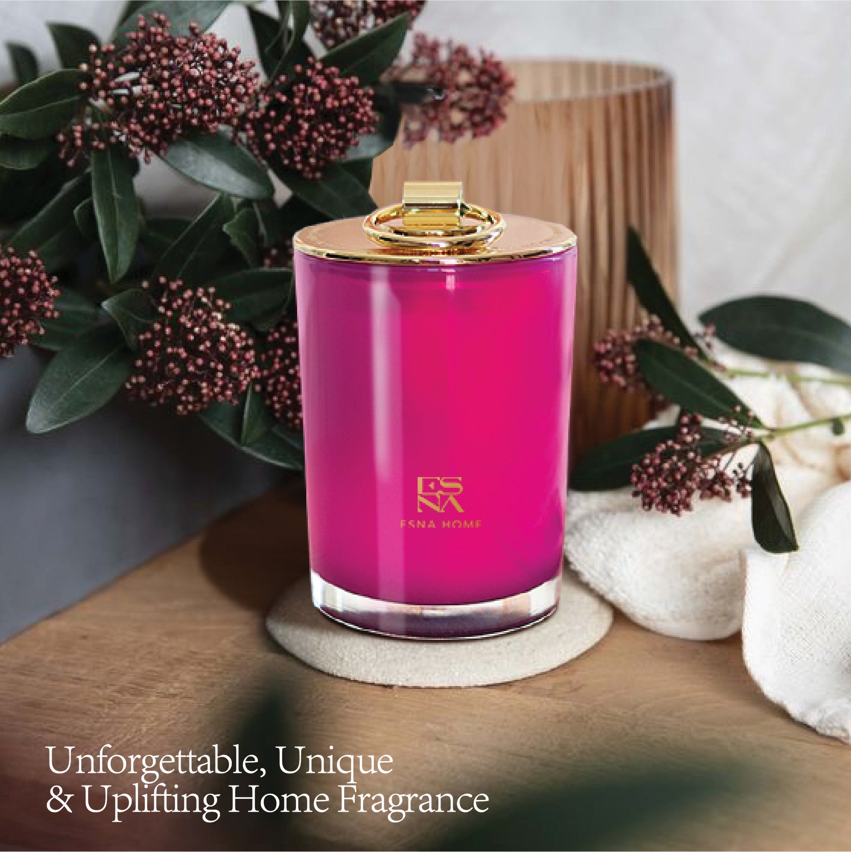 Fresh Cut Roses & Berries Scented Candle  |  Brillo Collection