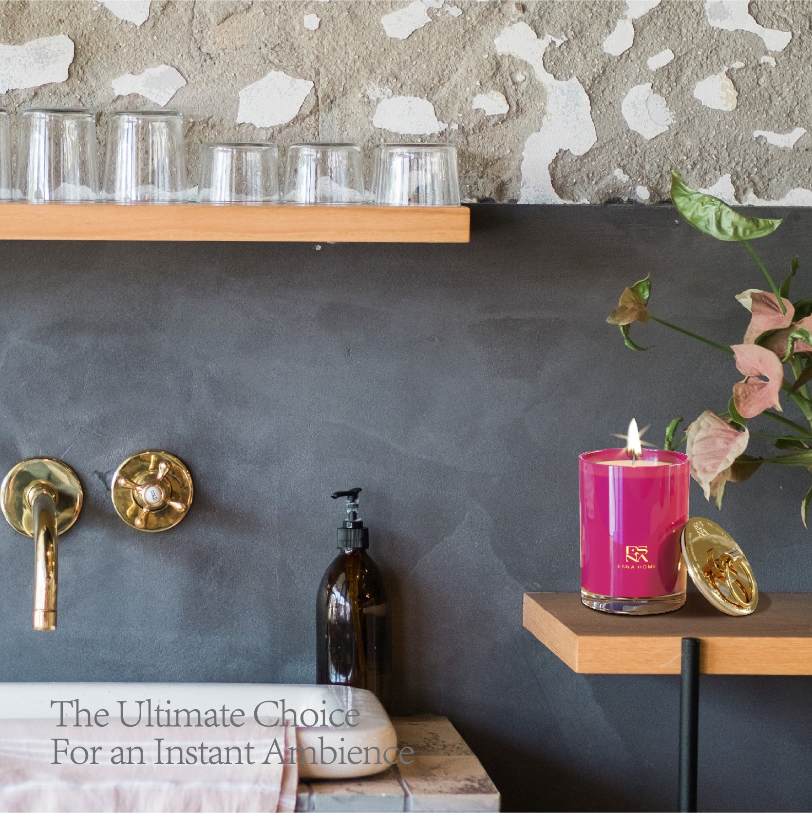 Fresh Cut Roses & Berries Scented Candle  |  Brillo Collection