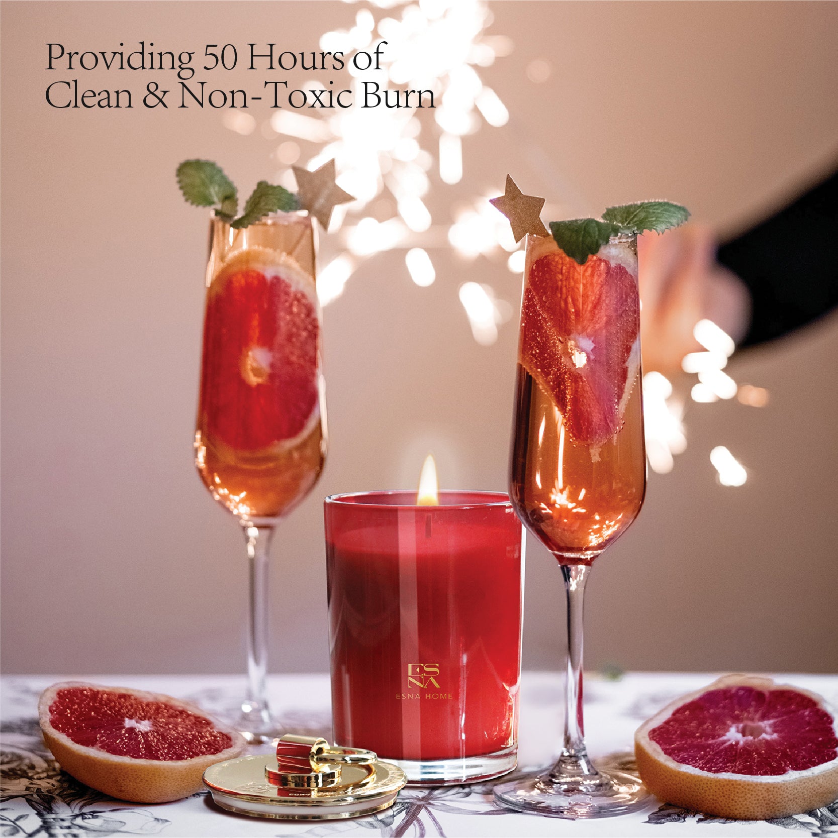 Champagne & whipped Cream Scented Candle  |  Brillo Collection
