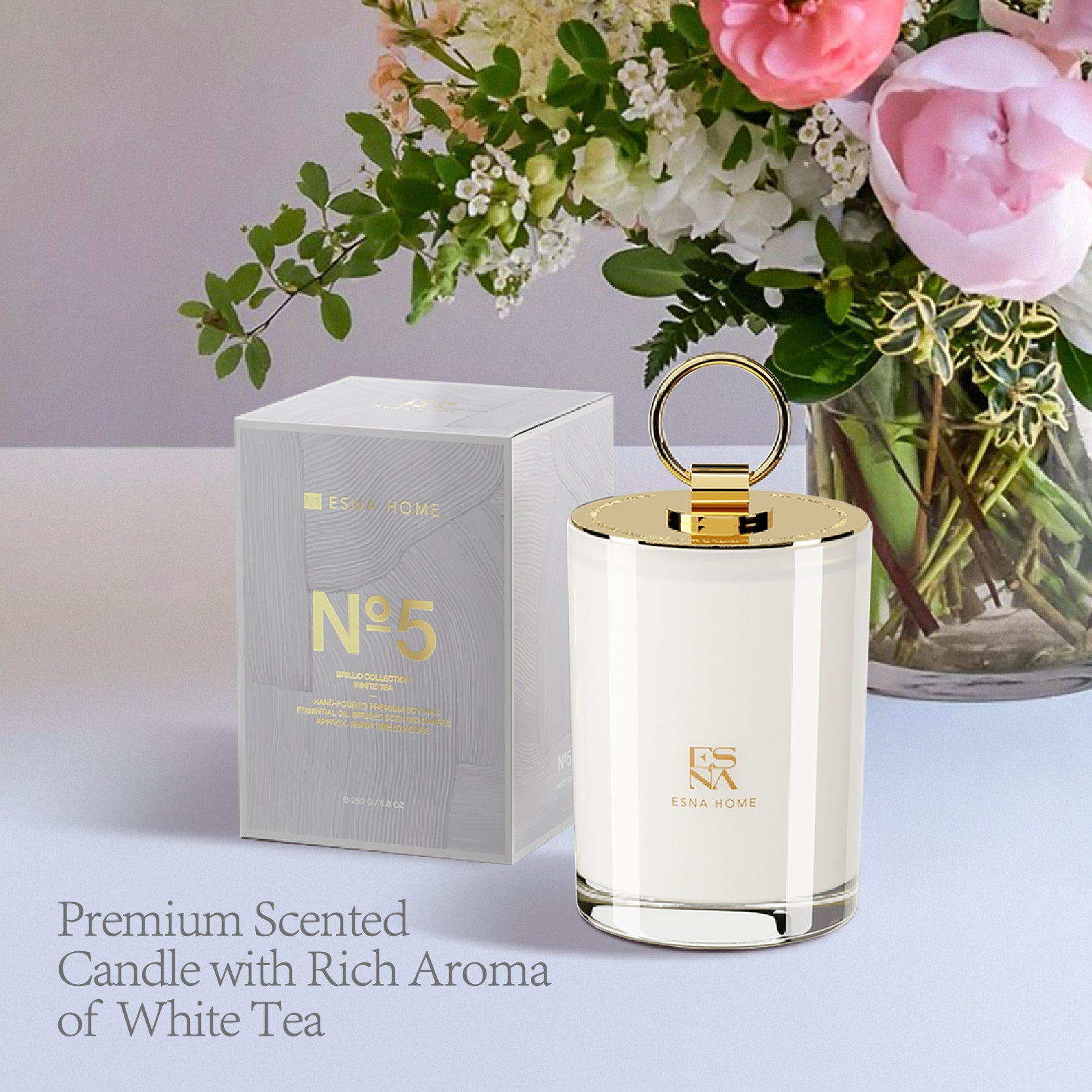 White Tea Scented Candle  |  Brillo Collection
